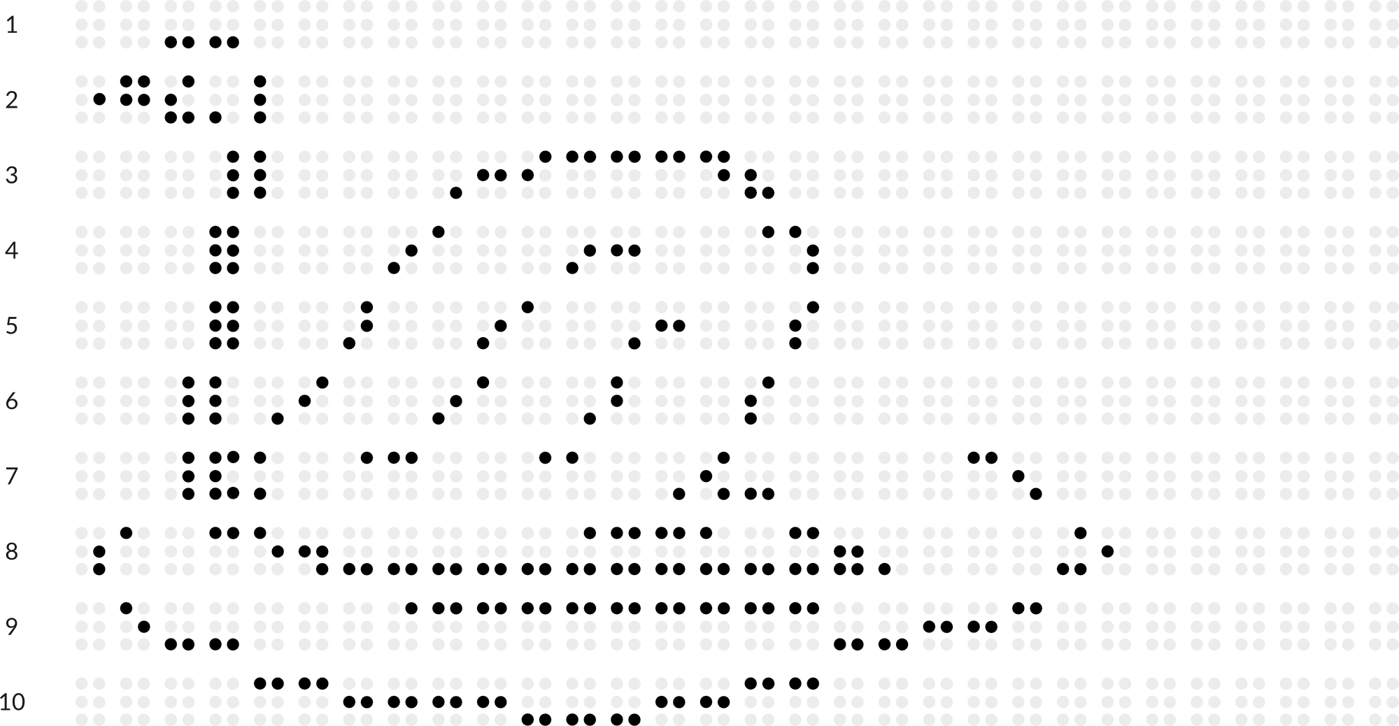Braillebild mit Raster: Schwan