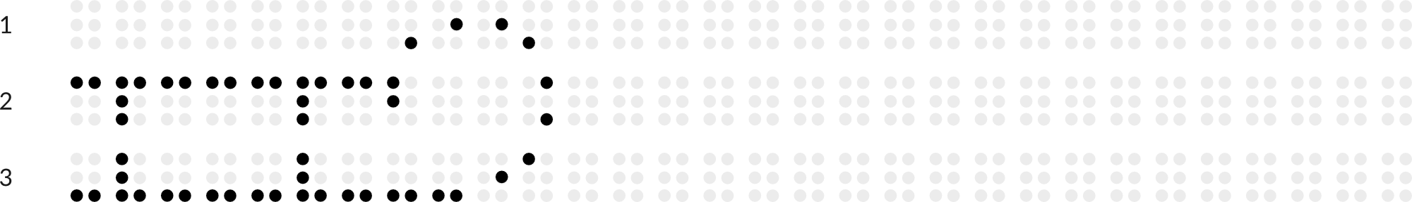 Braillebild Schlitten mit Hintergrundraster