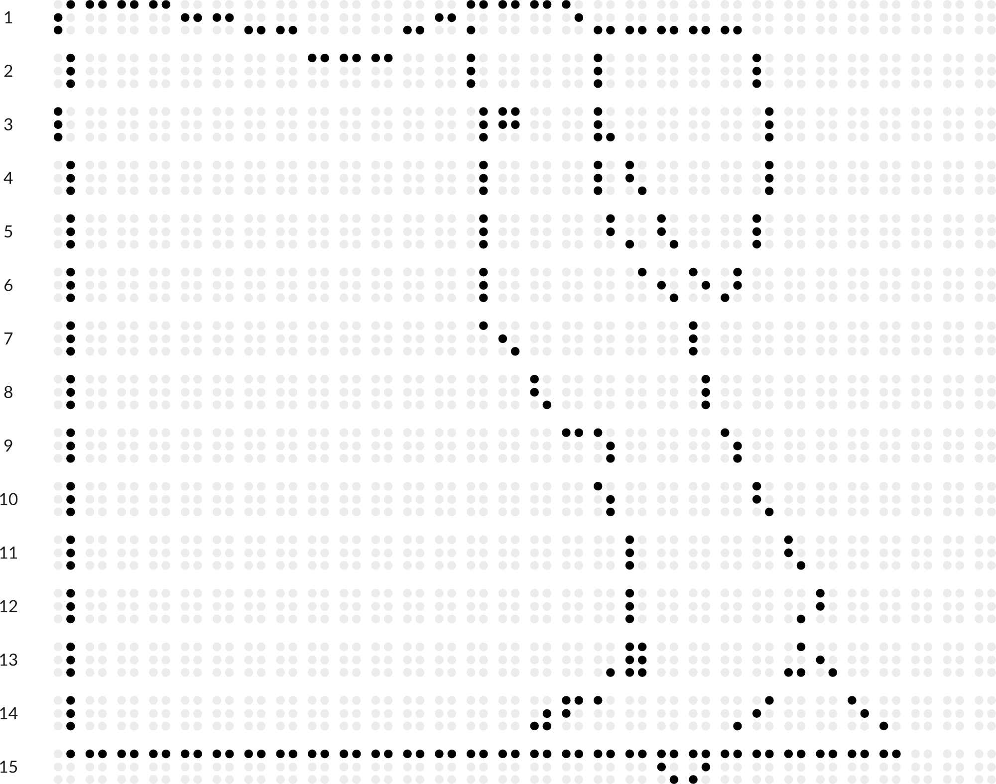 Braillebild Ägypten mit Hintergrundraster