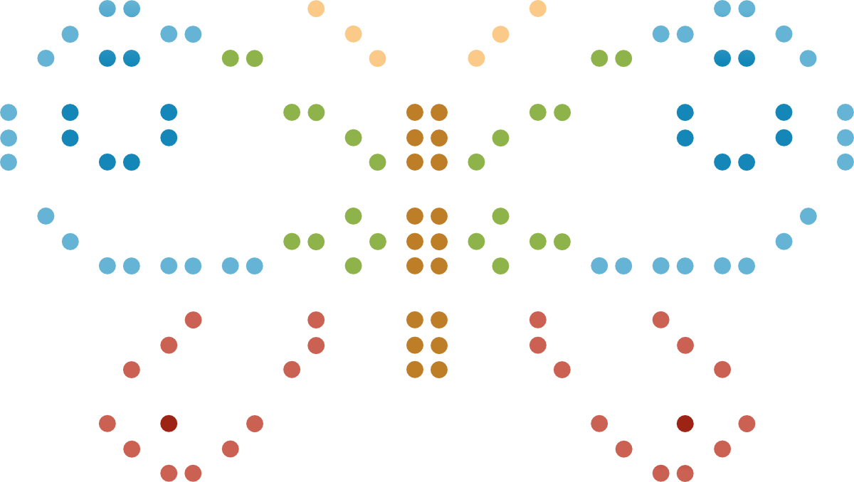 Braillebild Schmetterling mit bunten Punkten